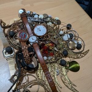 Gold Toned Mixed Metal Jewelry Lot